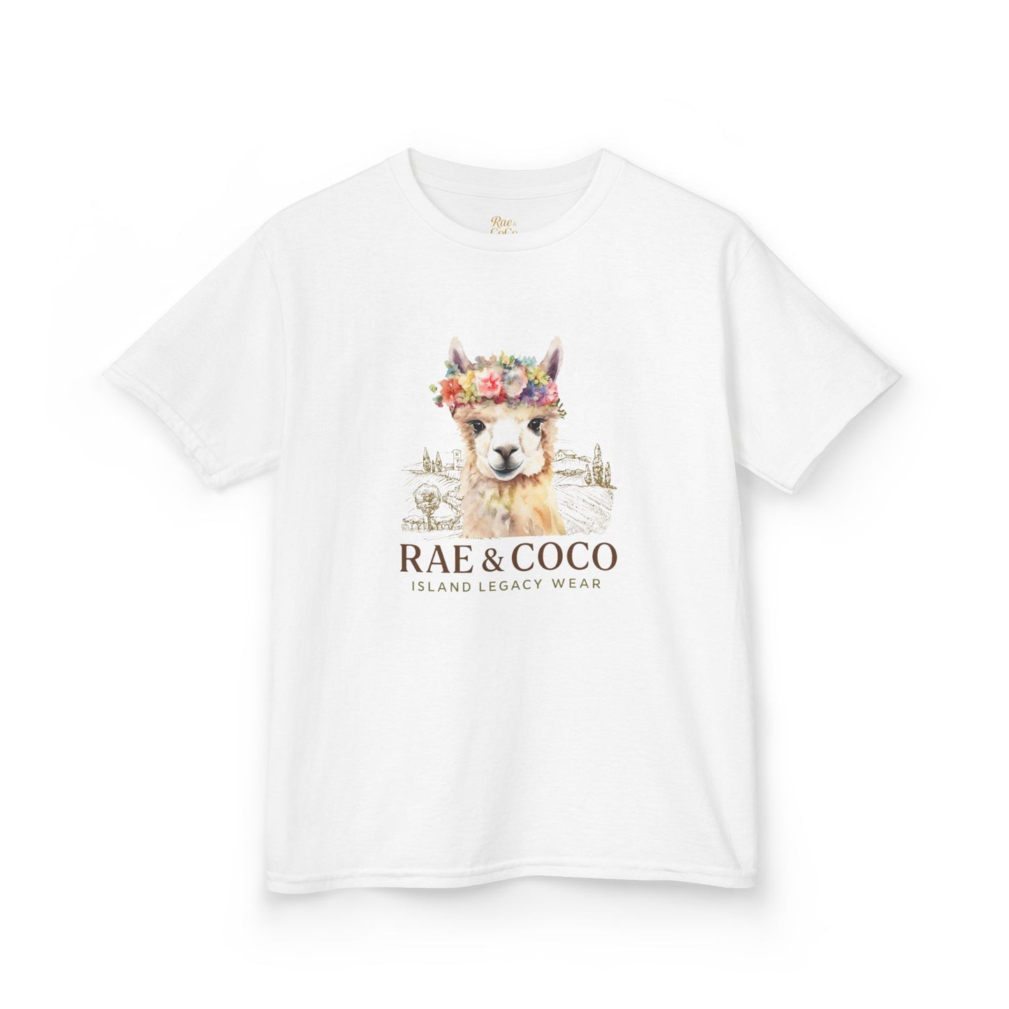 Kids Floral Alpaca T-Shirt – Island Legacy Wear, Black-Owned Summer Apparel, Cute Coastal Kids Tee, Martha’s Vineyard Gift