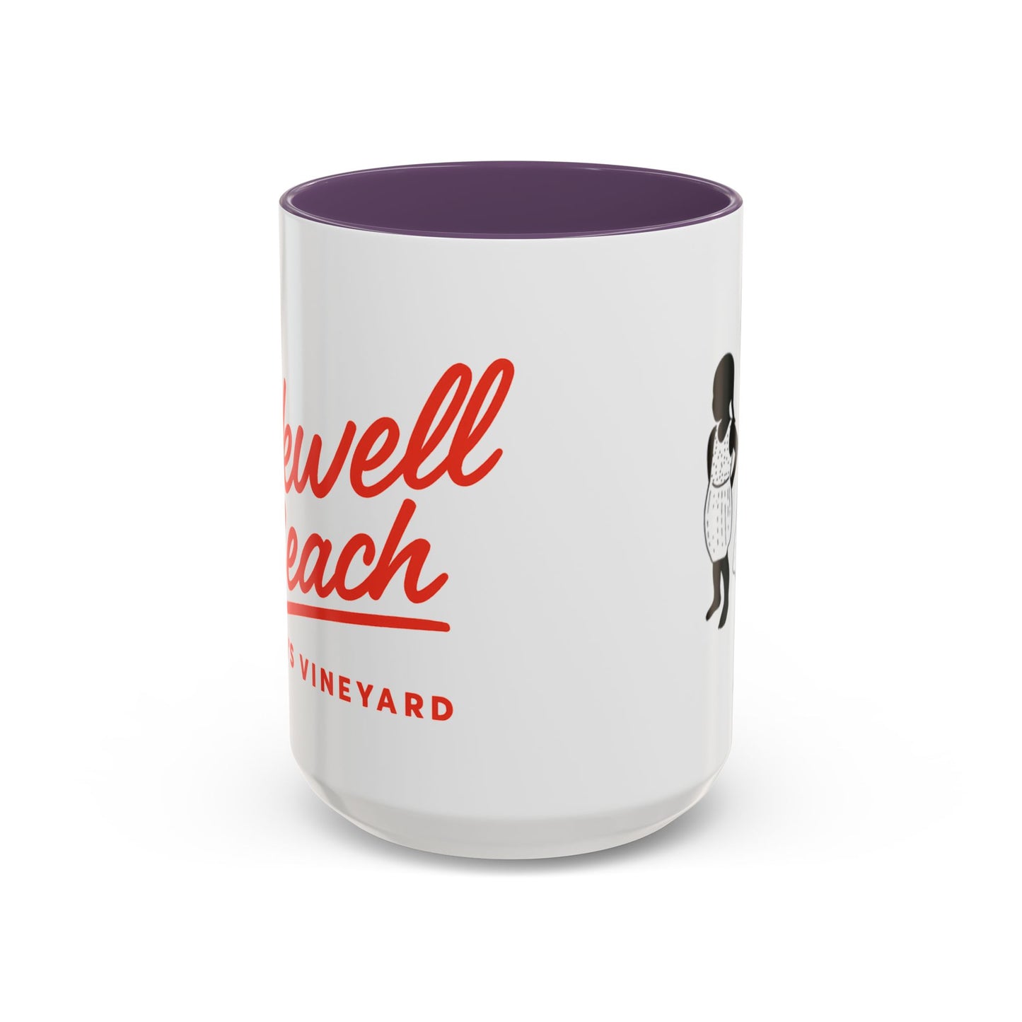 🔴 The Inkwell Beach – Martha’s Vineyard Classic Script Accent Mug (11oz & 15oz)