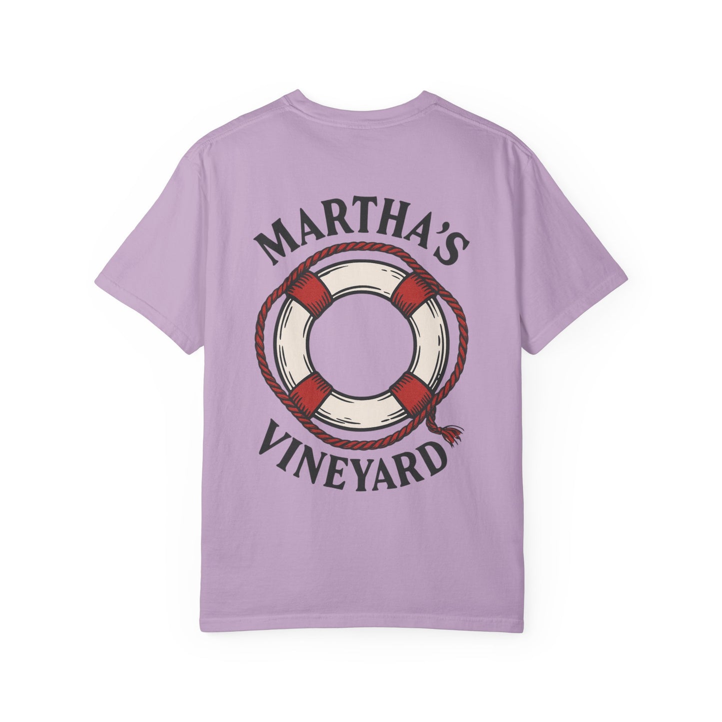 Martha’s Vineyard Lifebuoy Tee – Nautical Vintage Island Graphic Shirt