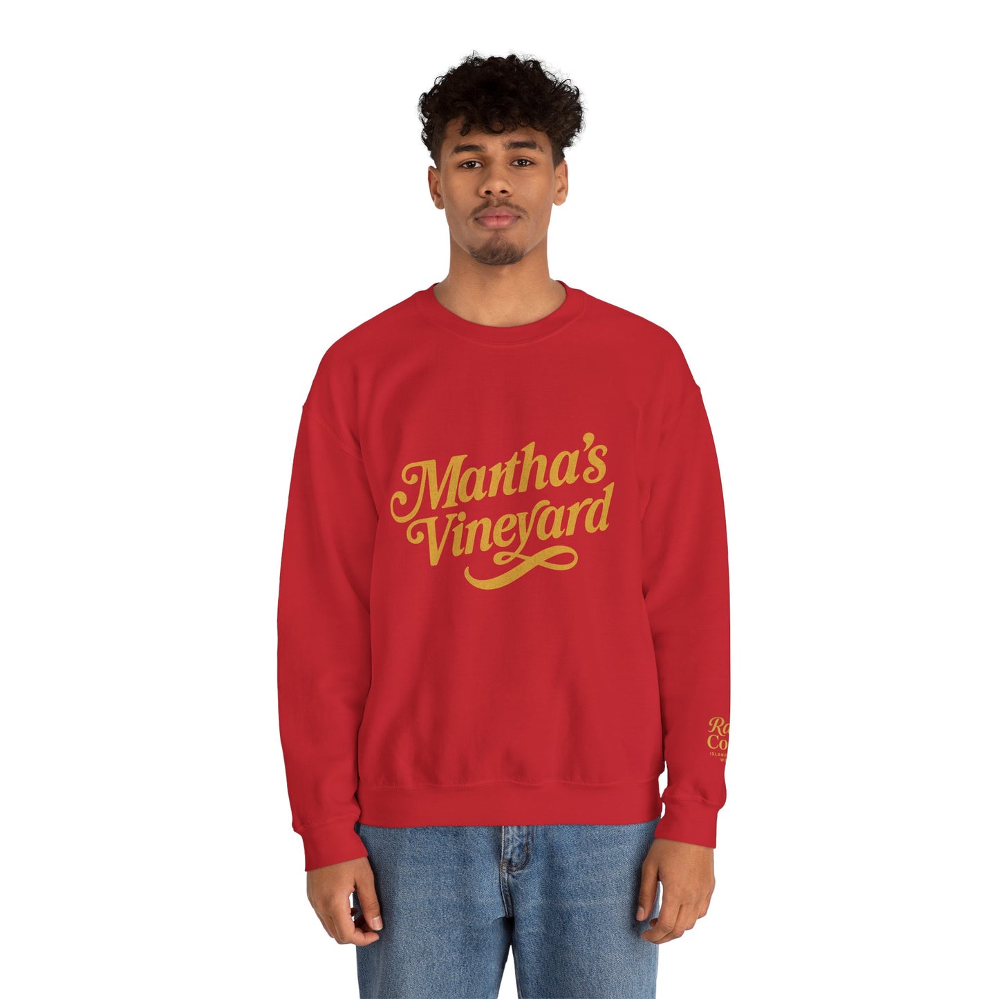 Cursive Martha’s Vineyard Crewneck Sweatshirt – Unisex Heavy Blend | Cozy Island Style