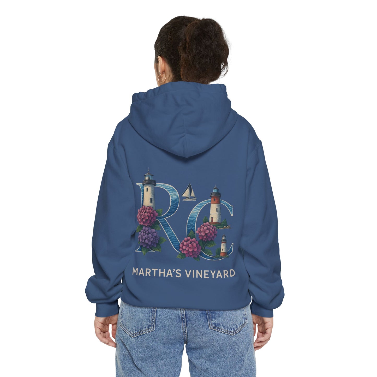 Rae & Coco Martha’s Vineyard Garment-Dyed Hoodie – Vintage Coastal Comfort, Unisex Island Style