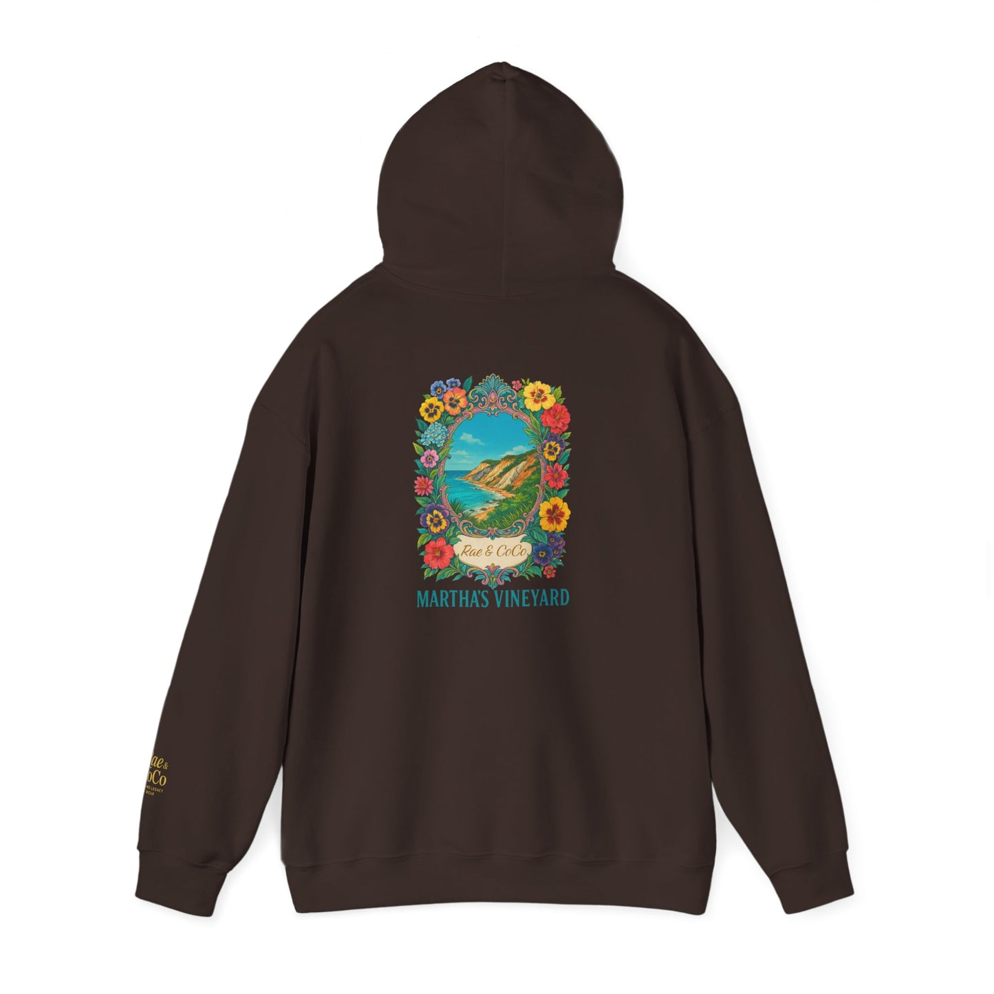 Martha's Vineyard Art Hoodie, Unisex Soft Sweatshirt, Cozy Gift for Beach Lovers, Travel Memory Apparel, Summer Vacation Wear