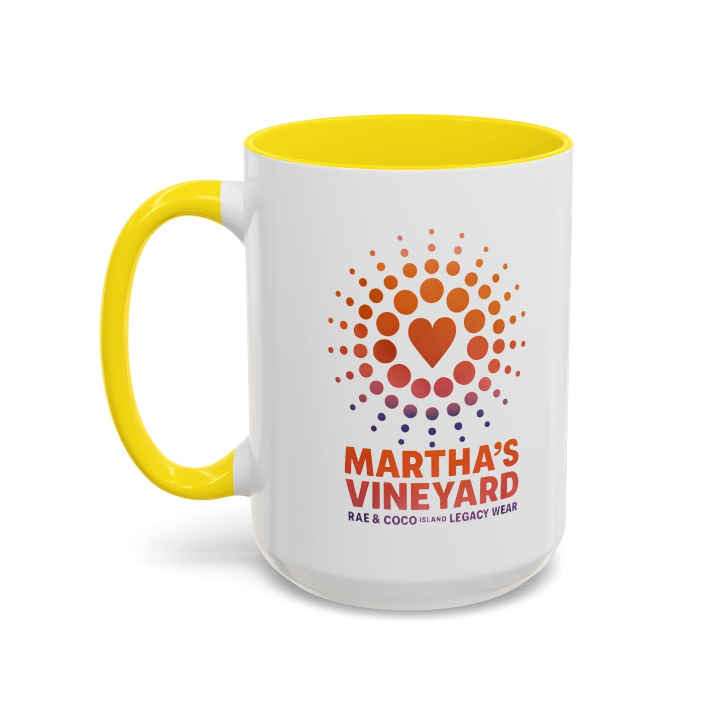 🧡💜 Heart & Dots “Martha’s Vineyard Legacy” Accent Mug (11oz & 15oz)
