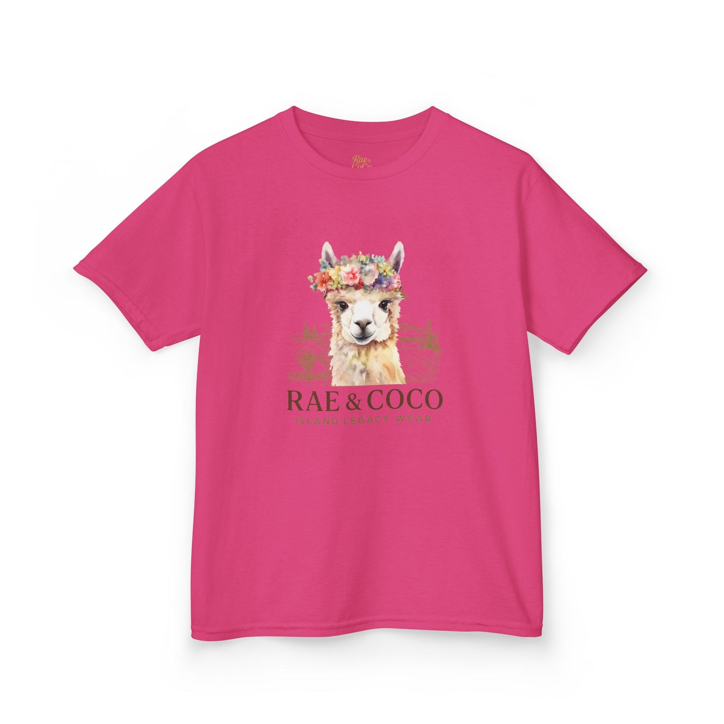 Kids Floral Alpaca T-Shirt – Island Legacy Wear, Black-Owned Summer Apparel, Cute Coastal Kids Tee, Martha’s Vineyard Gift