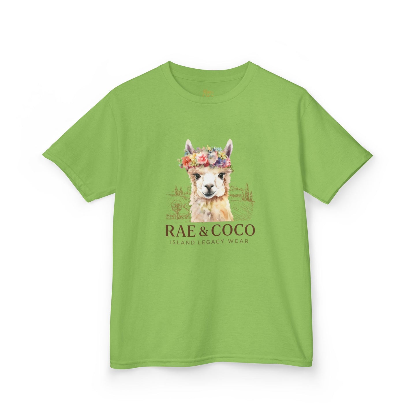 Kids Floral Alpaca T-Shirt – Island Legacy Wear, Black-Owned Summer Apparel, Cute Coastal Kids Tee, Martha’s Vineyard Gift