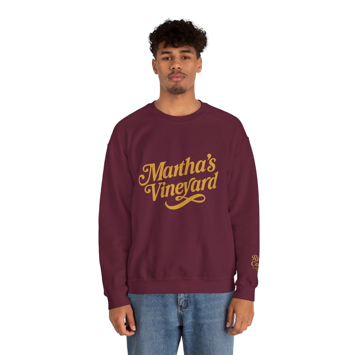 Cursive Martha’s Vineyard Crewneck Sweatshirt – Unisex Heavy Blend | Cozy Island Style