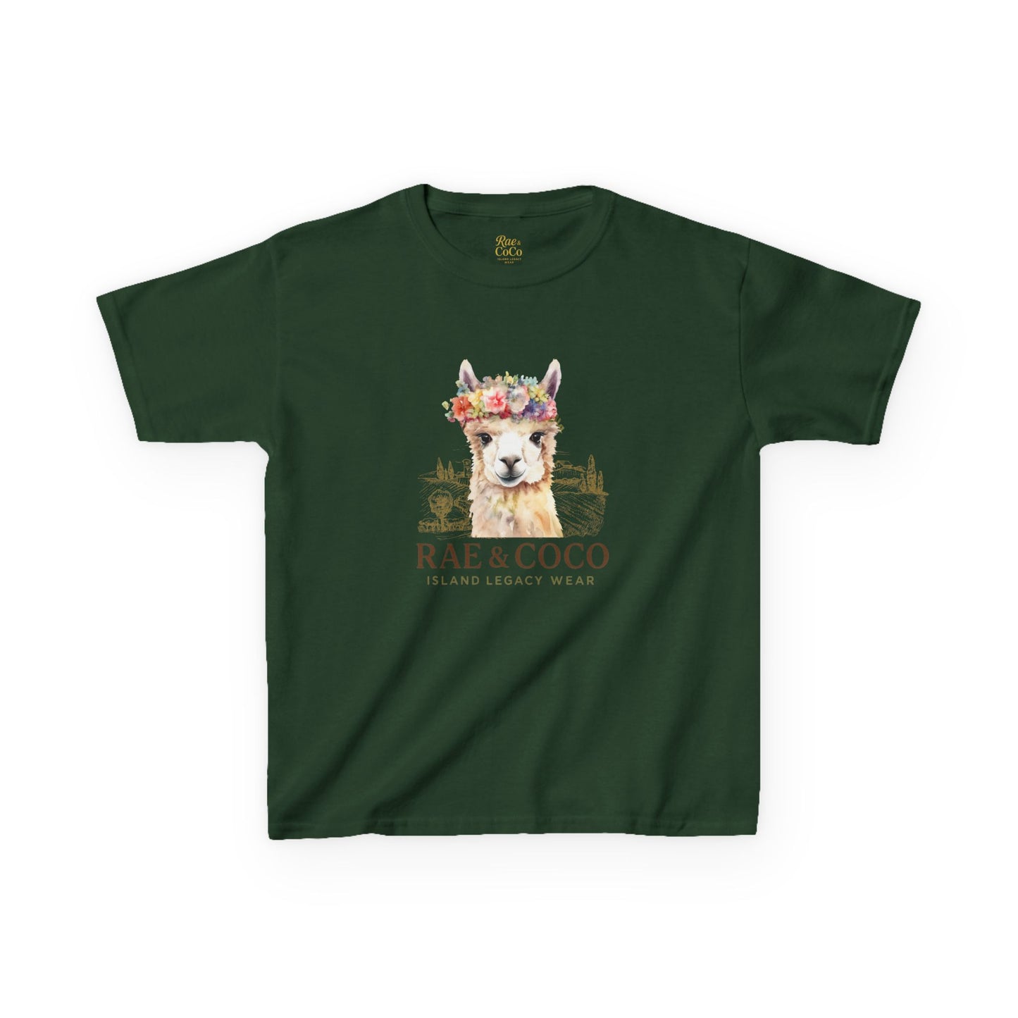 Kids Floral Alpaca T-Shirt – Island Legacy Wear, Black-Owned Summer Apparel, Cute Coastal Kids Tee, Martha’s Vineyard Gift
