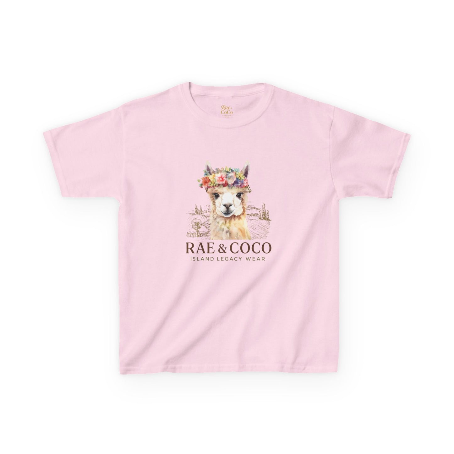 Kids Floral Alpaca T-Shirt – Island Legacy Wear, Black-Owned Summer Apparel, Cute Coastal Kids Tee, Martha’s Vineyard Gift