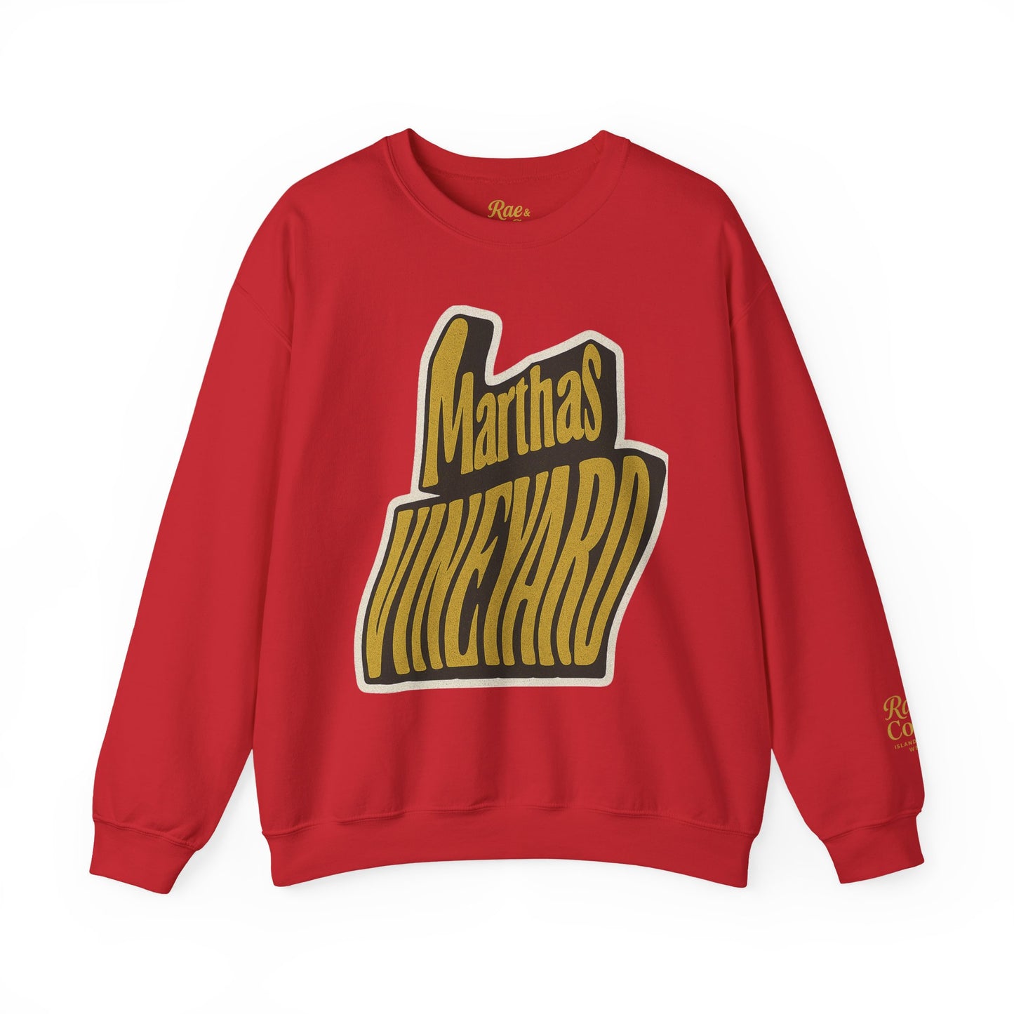 Wavy Martha’s Vineyard Crewneck Sweatshirt – Unisex Heavy Blend | Cozy Island Style