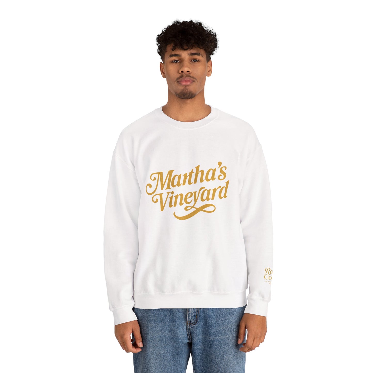 Cursive Martha’s Vineyard Crewneck Sweatshirt – Unisex Heavy Blend | Cozy Island Style