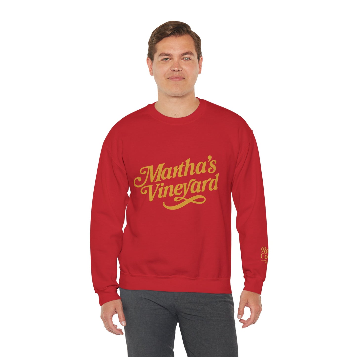 Cursive Martha’s Vineyard Crewneck Sweatshirt – Unisex Heavy Blend | Cozy Island Style
