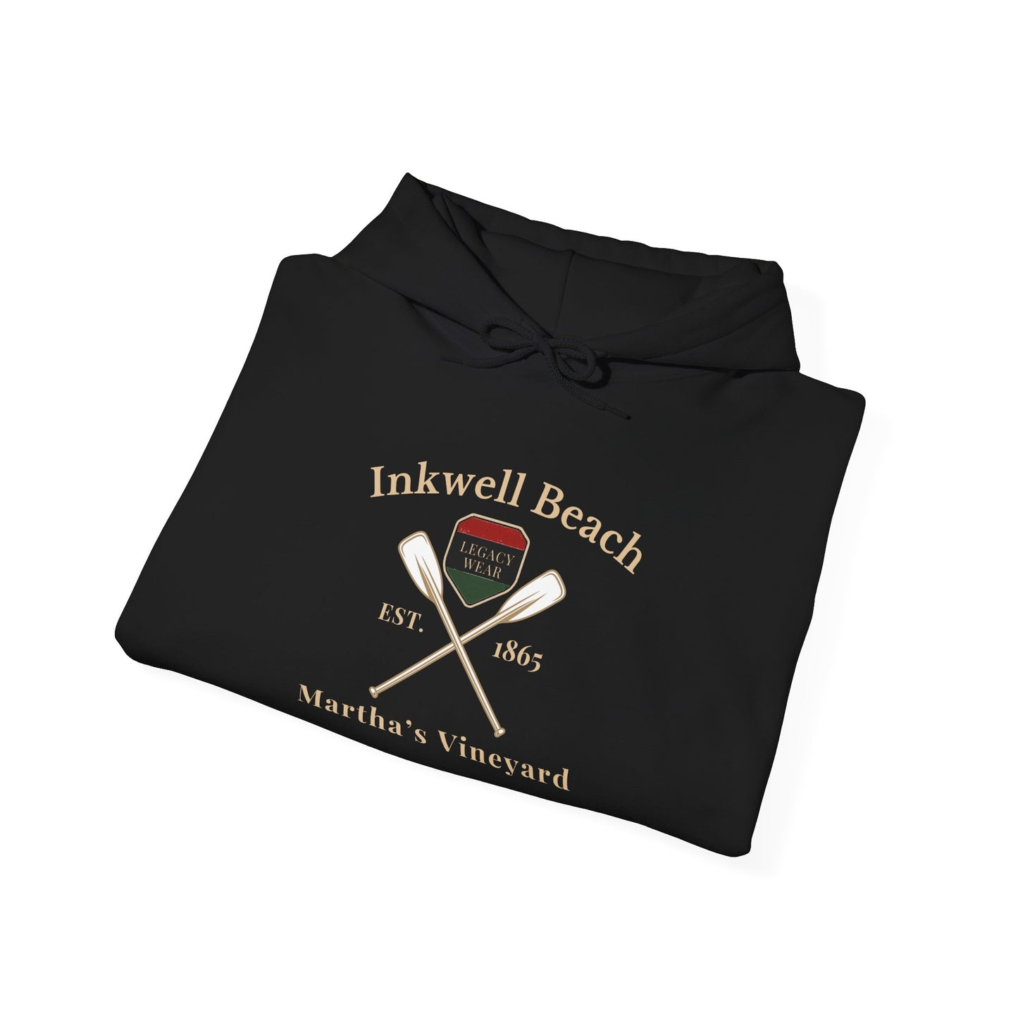 Cozy Beach Hoodie: InkWell Vineyard Design, Unisex Pullover Sweatshirt, Gift for Beach Lovers, Casual Wear, Vacation Essential