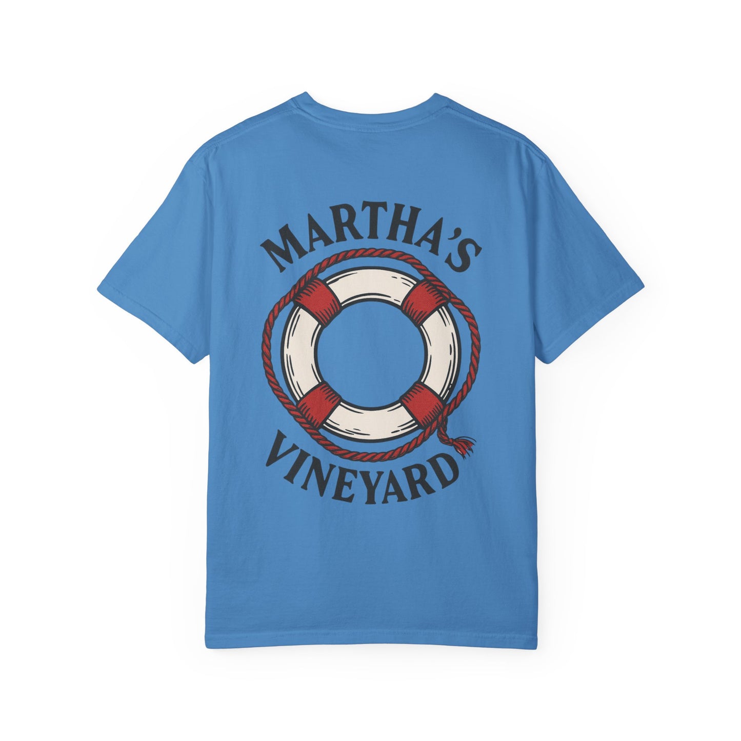 Martha’s Vineyard Lifebuoy Tee – Nautical Vintage Island Graphic Shirt
