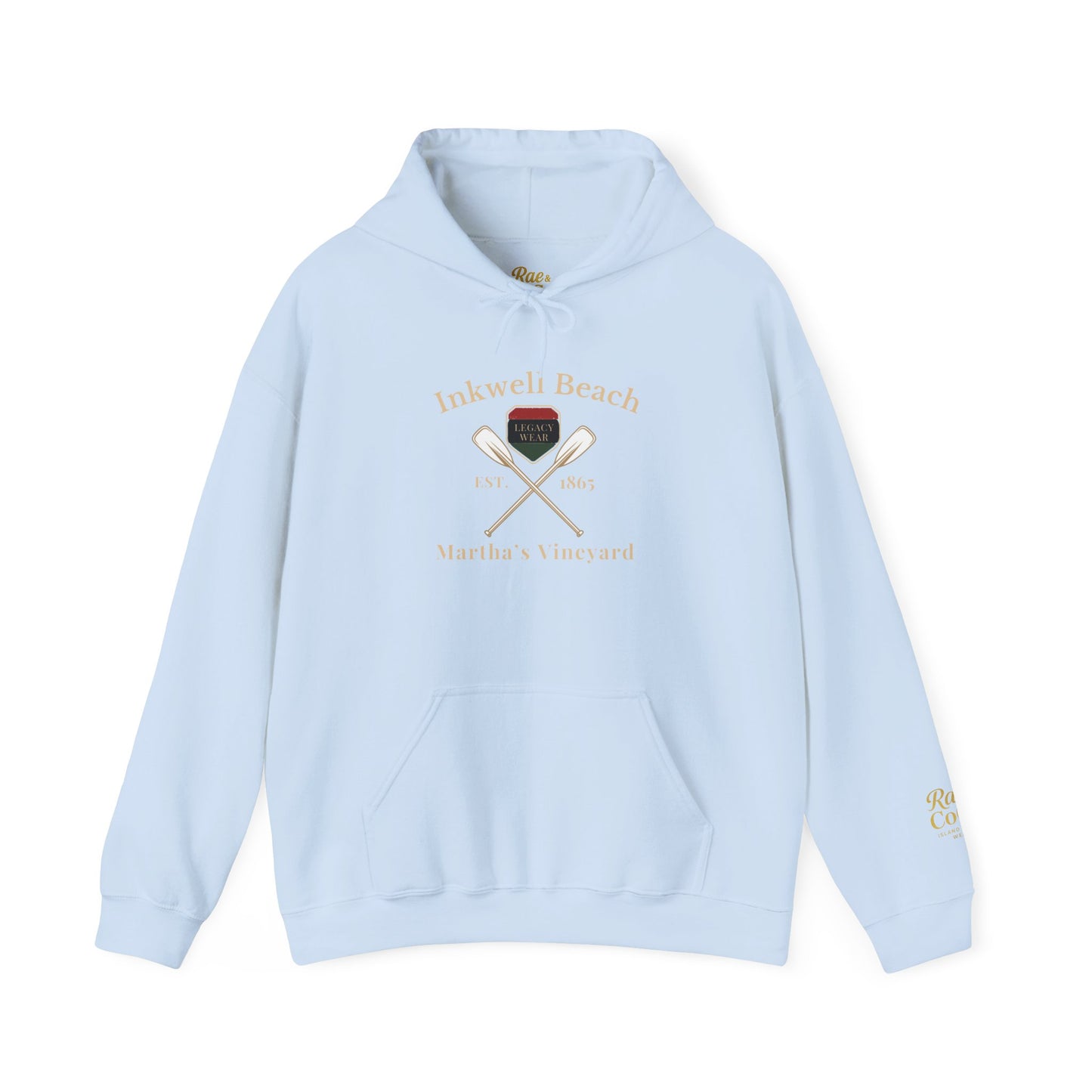 Cozy Beach Hoodie: InkWell Vineyard Design, Unisex Pullover Sweatshirt, Gift for Beach Lovers, Casual Wear, Vacation Essential