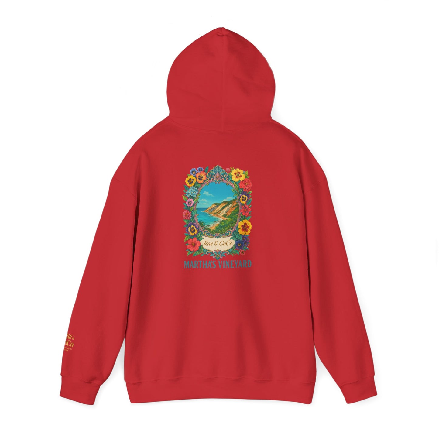 Martha's Vineyard Art Hoodie, Unisex Soft Sweatshirt, Cozy Gift for Beach Lovers, Travel Memory Apparel, Summer Vacation Wear