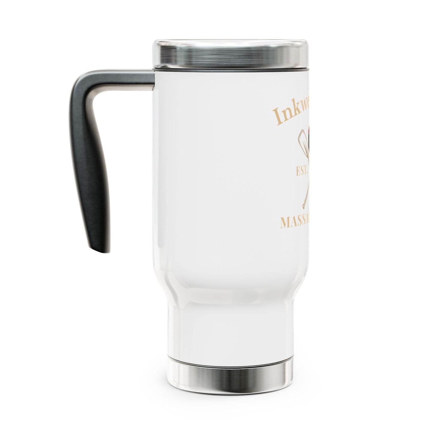 Stylish Stainless Steel Travel Mug, Inkwell Beach Travel Cup, Coffee Lover Gift, Outdoor Adventure Mug, Eco-Friendly Beverage Container
