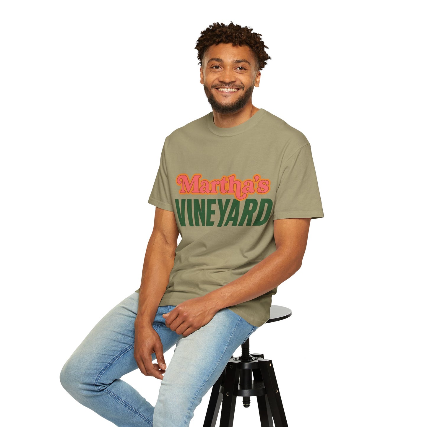 Retro Martha’s Vineyard Tee – Bold Vintage Lettering Unisex Island Shirt