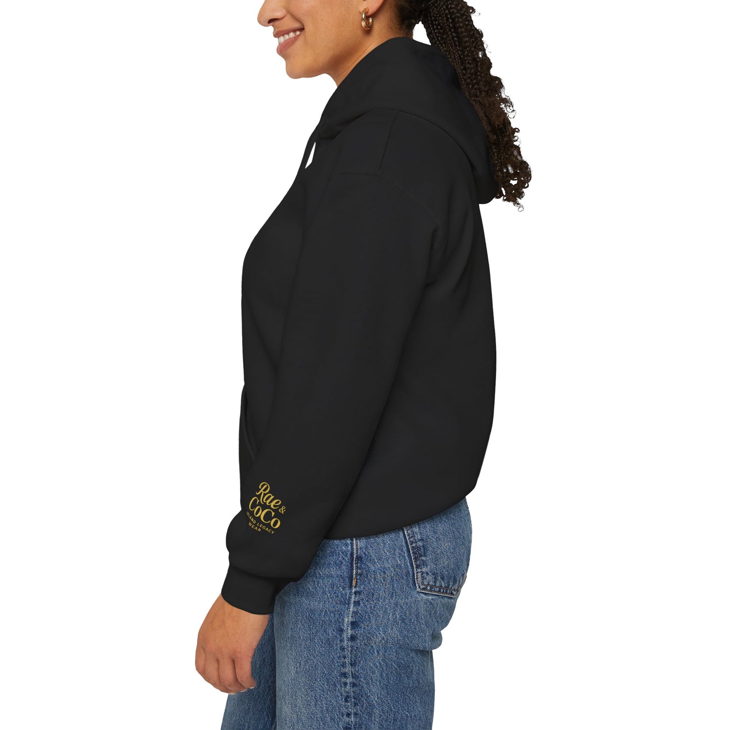 Martha’s Vineyard Hoodie – Unisex Heavy Blend with Cursive Yellow & Black Lettering