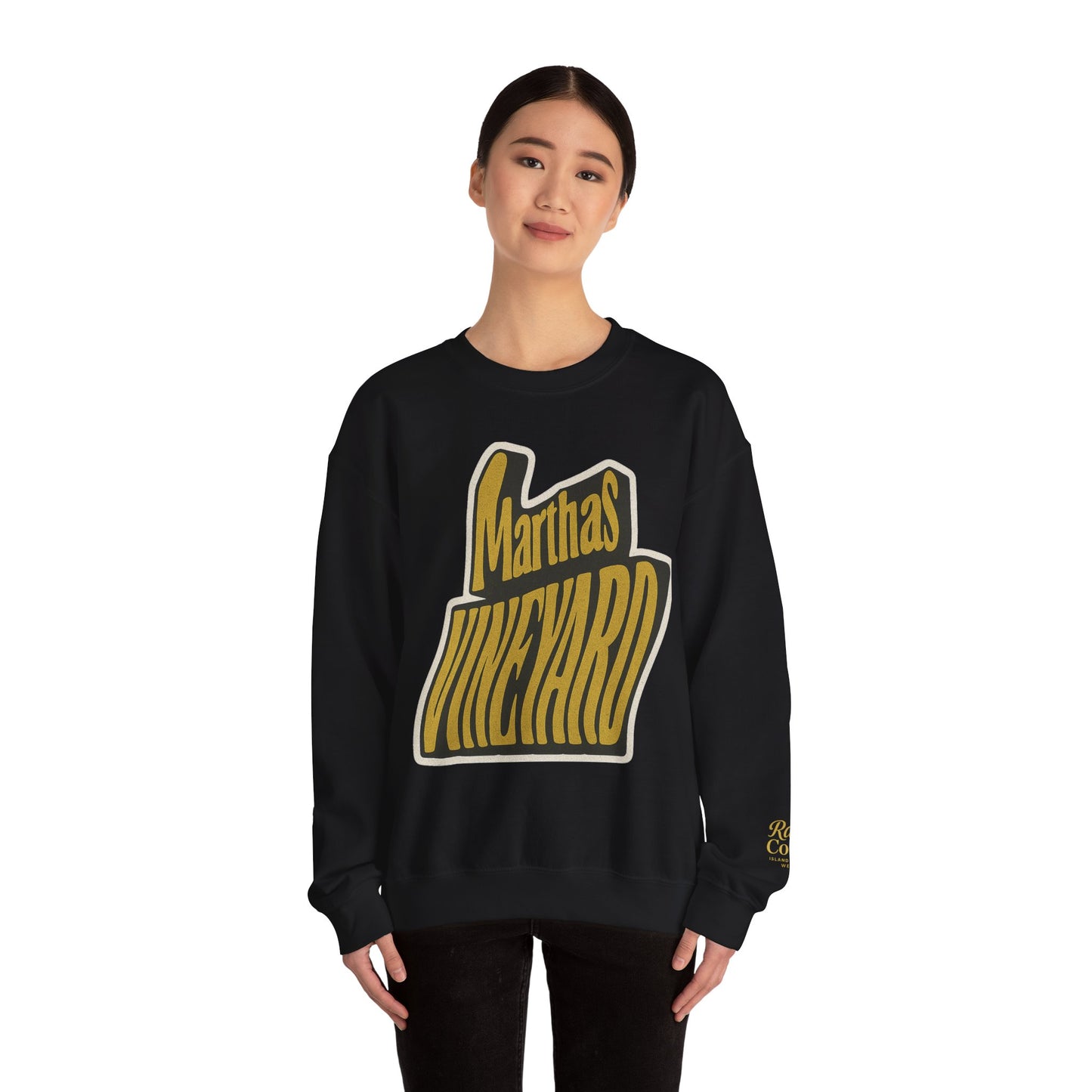 Wavy Martha’s Vineyard Crewneck Sweatshirt – Unisex Heavy Blend | Cozy Island Style