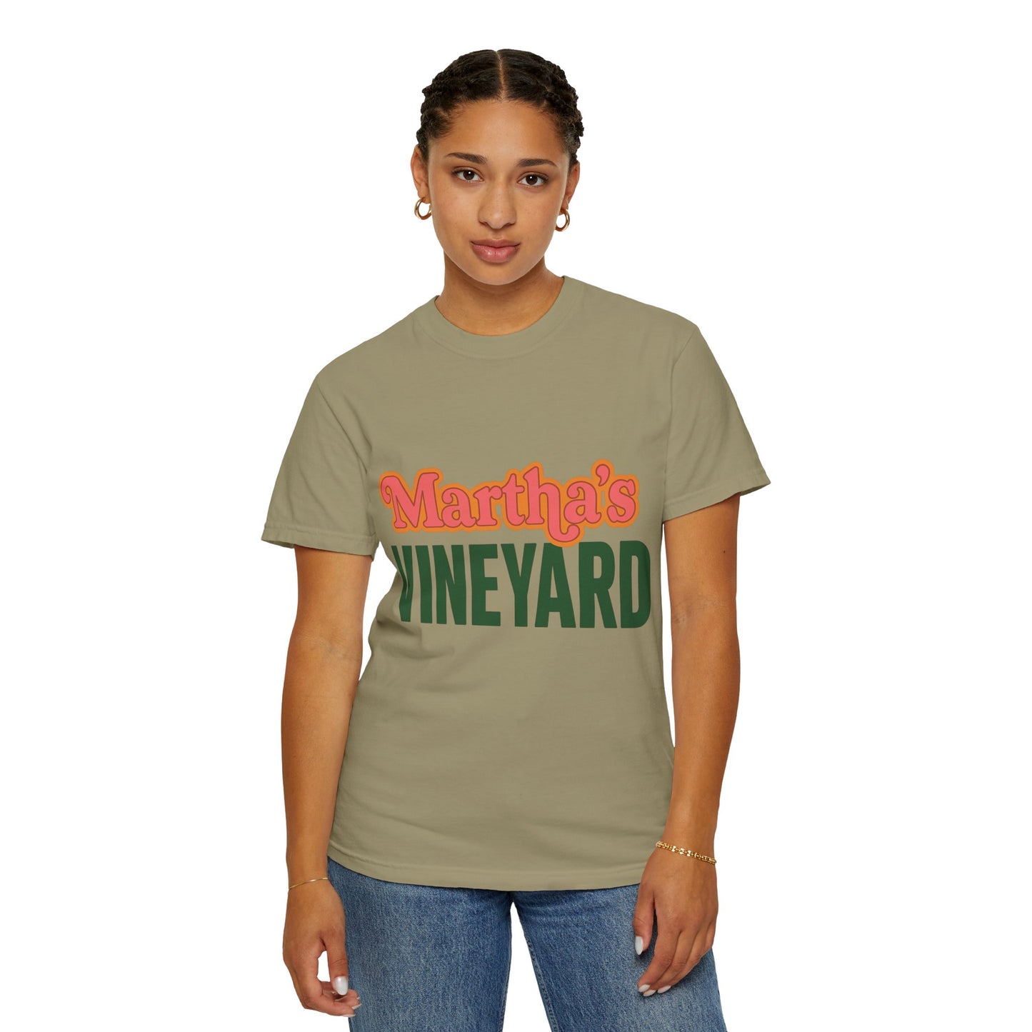 Retro Martha’s Vineyard Tee – Bold Vintage Lettering Unisex Island Shirt