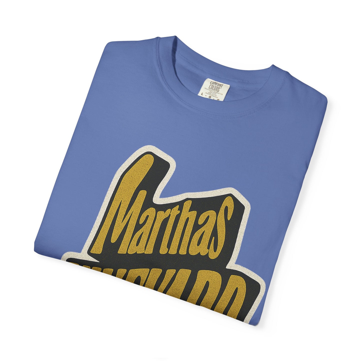 Groovy Martha’s Vineyard Tee – Retro Wavy Lettering Unisex Island Shirt