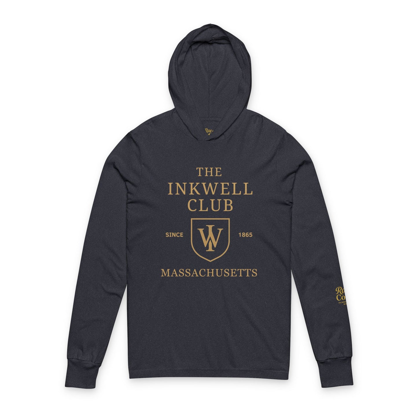 Inkwell Club Unisex Hooded Long Sleeve Tee, Casual Hoodie, Gift for Book Lovers, College Apparel, Cozy Layering Top