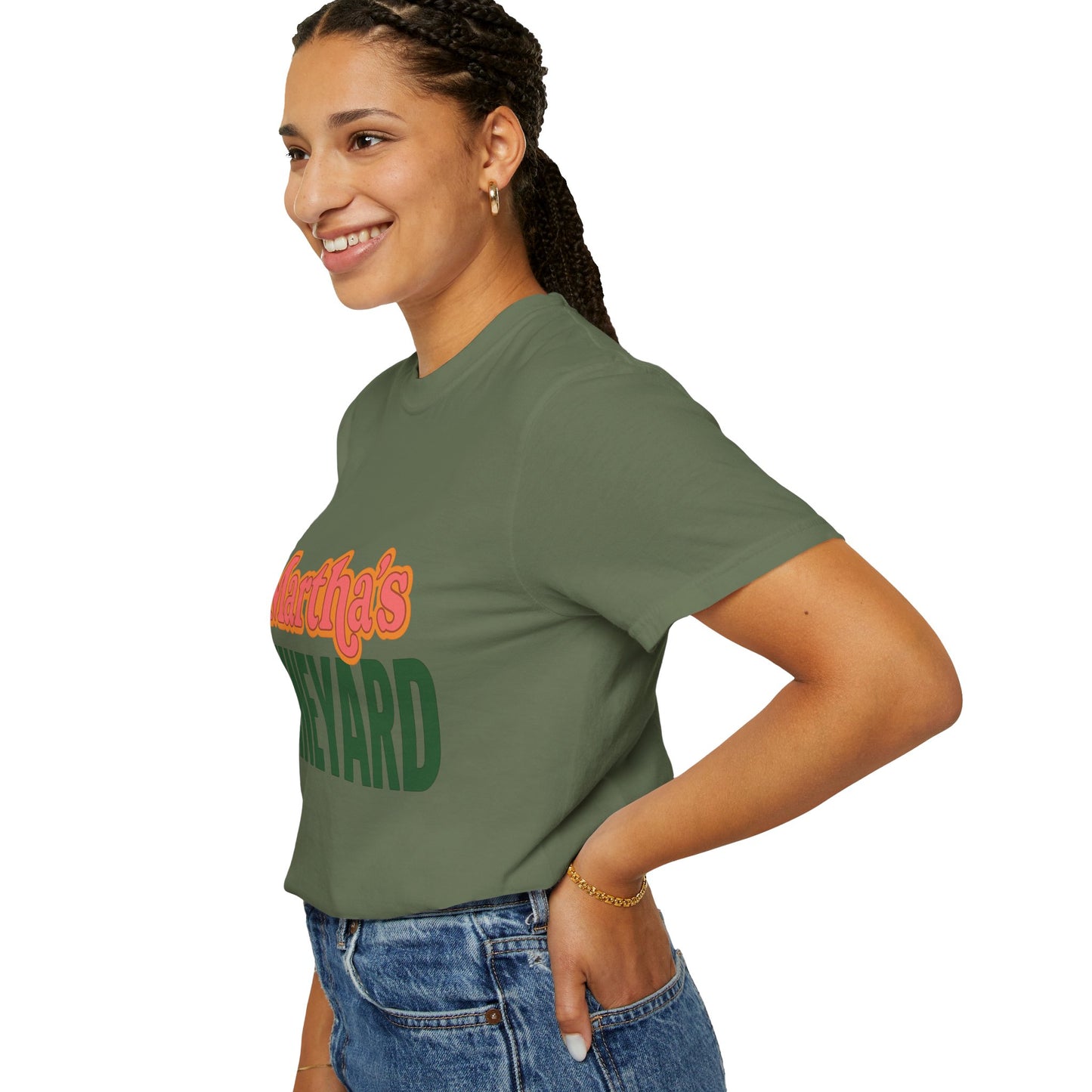 Retro Martha’s Vineyard Tee – Bold Vintage Lettering Unisex Island Shirt