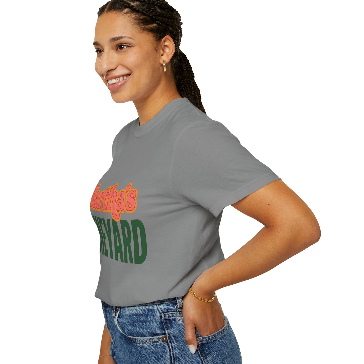 Retro Martha’s Vineyard Tee – Bold Vintage Lettering Unisex Island Shirt