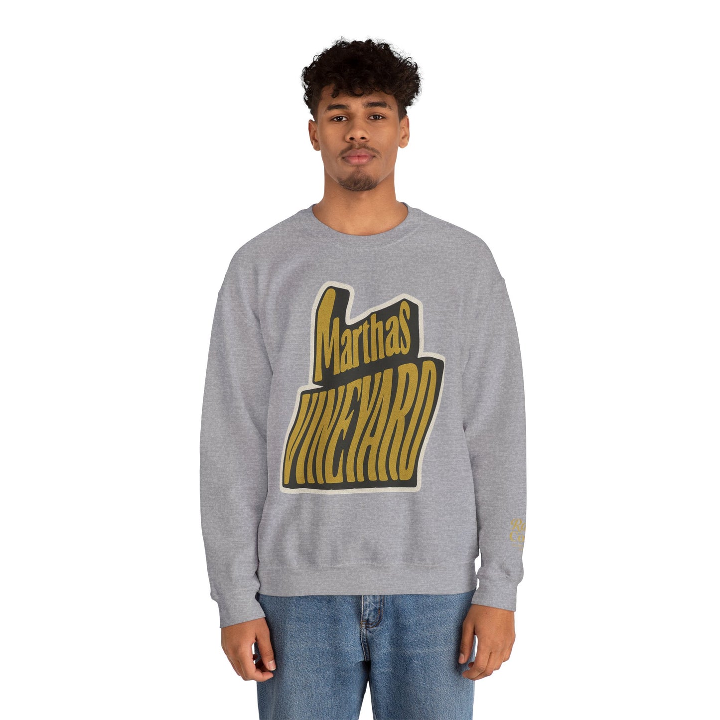 Wavy Martha’s Vineyard Crewneck Sweatshirt – Unisex Heavy Blend | Cozy Island Style