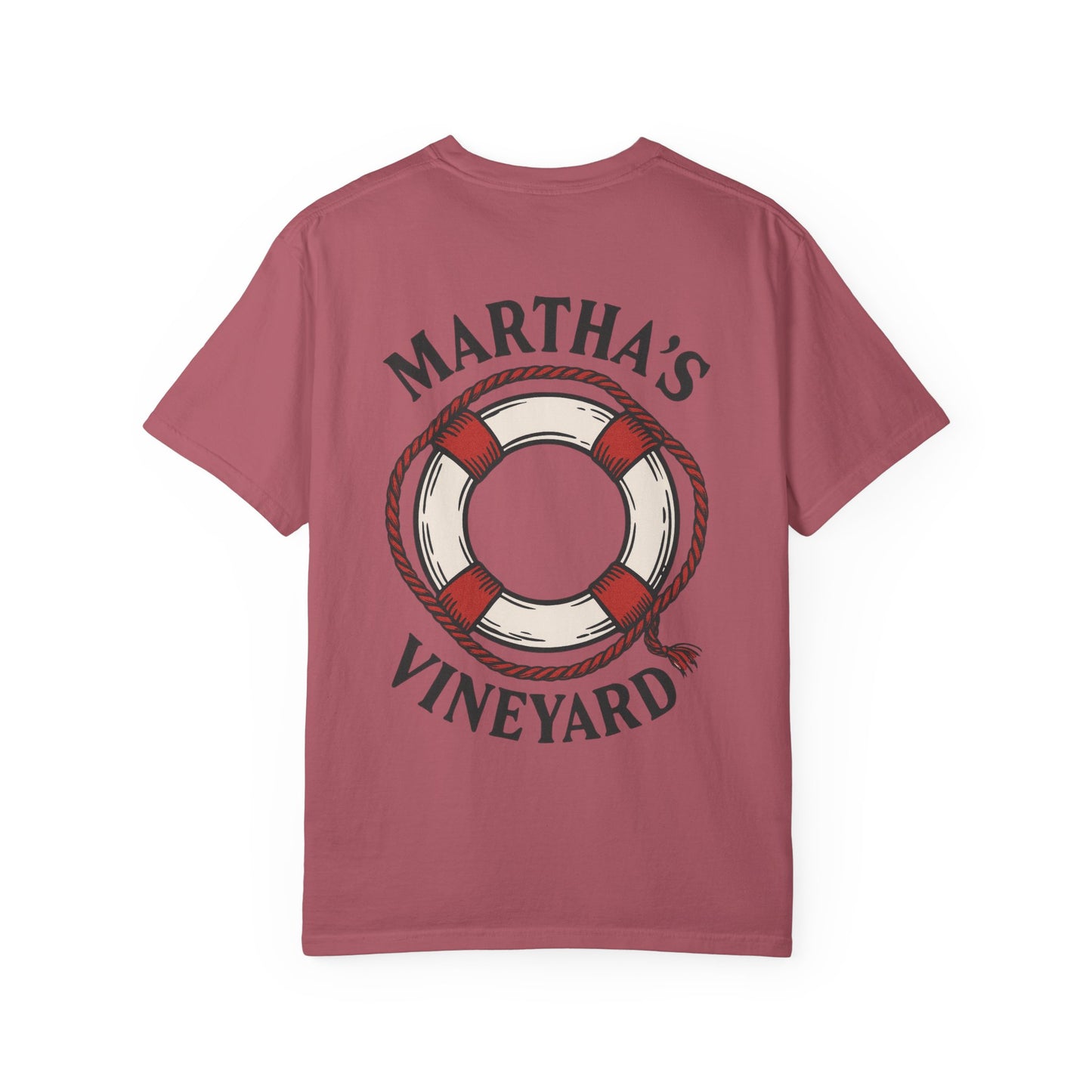 Martha’s Vineyard Lifebuoy Tee – Nautical Vintage Island Graphic Shirt