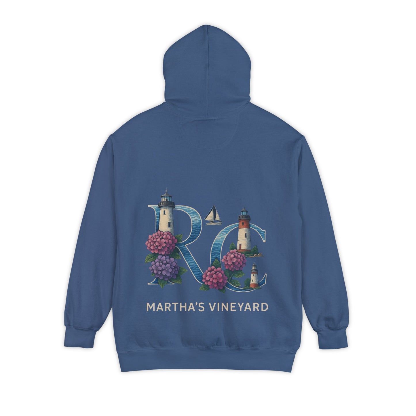 Rae & Coco Martha’s Vineyard Garment-Dyed Hoodie – Vintage Coastal Comfort, Unisex Island Style
