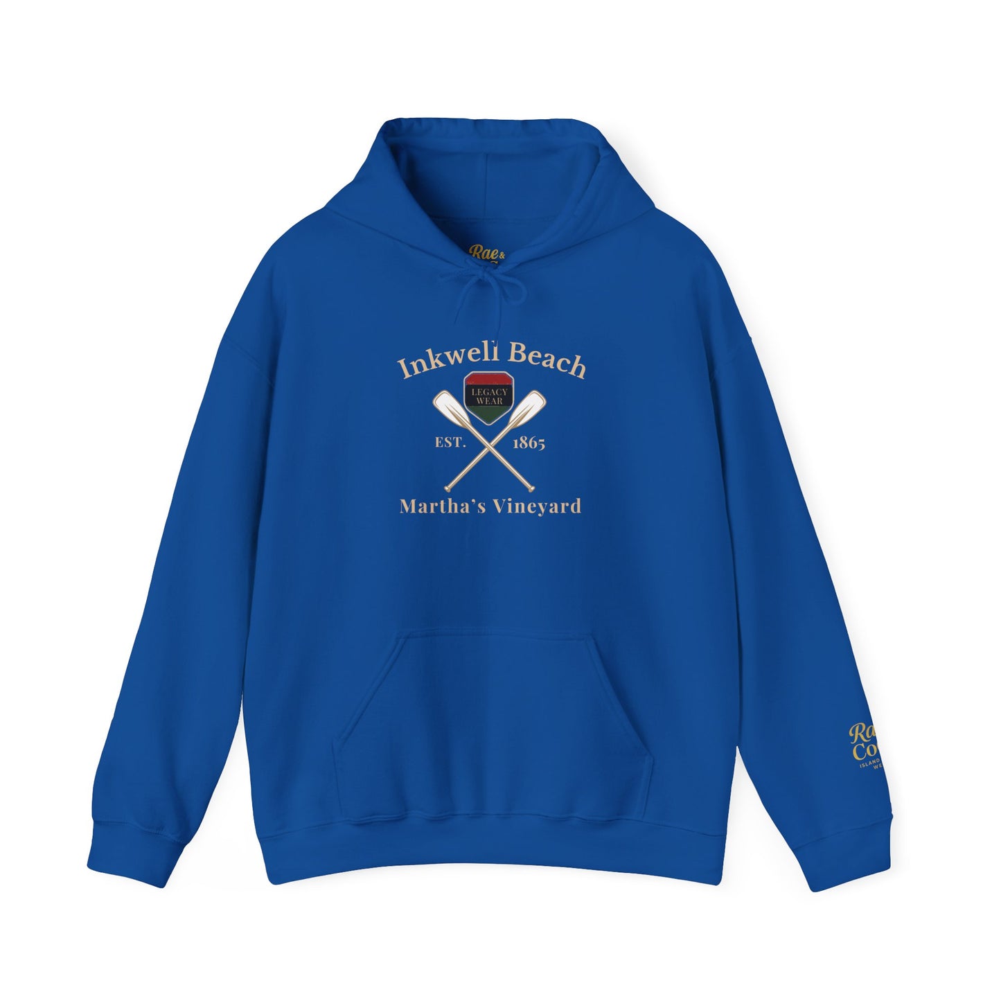 Cozy Beach Hoodie: InkWell Vineyard Design, Unisex Pullover Sweatshirt, Gift for Beach Lovers, Casual Wear, Vacation Essential
