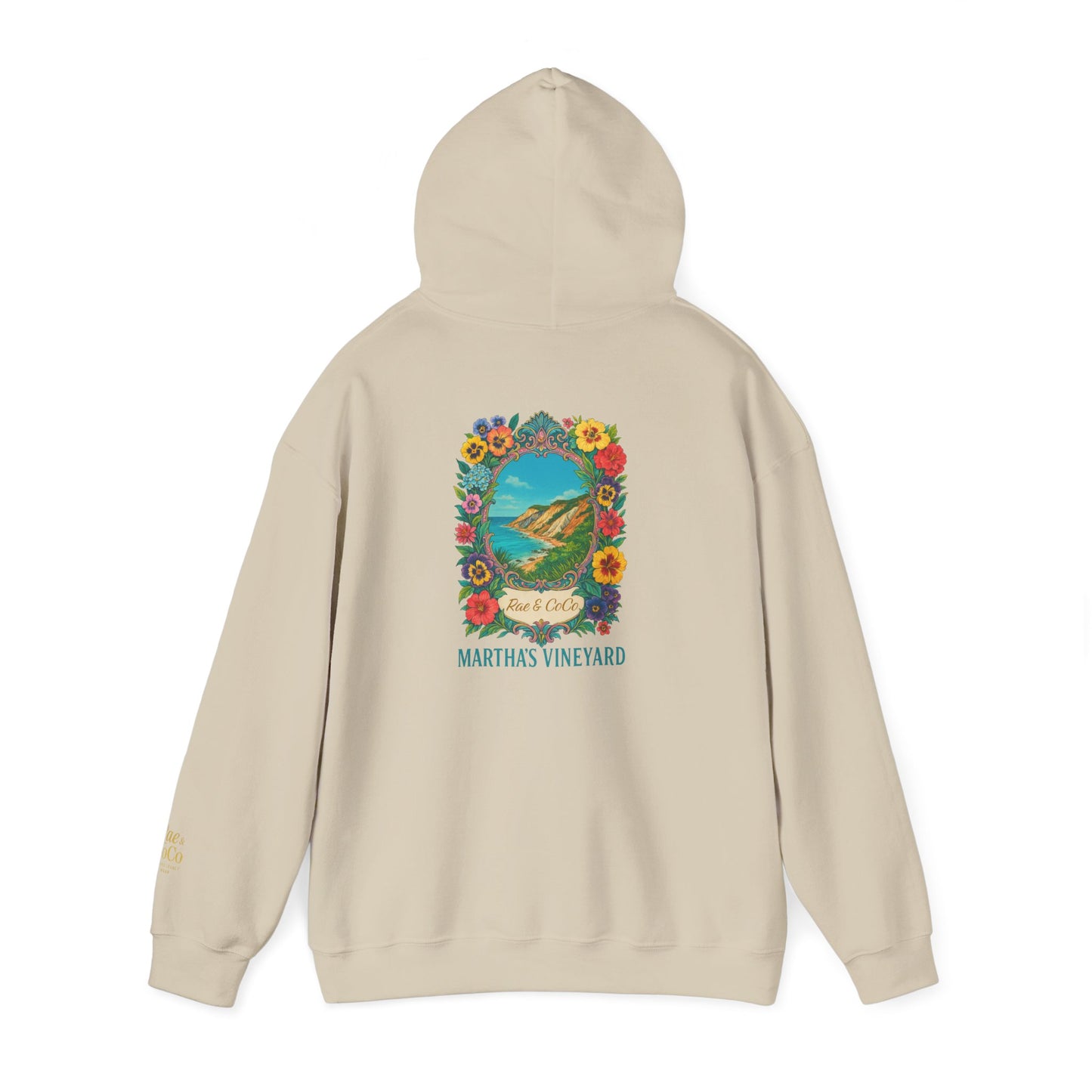 Martha's Vineyard Art Hoodie, Unisex Soft Sweatshirt, Cozy Gift for Beach Lovers, Travel Memory Apparel, Summer Vacation Wear