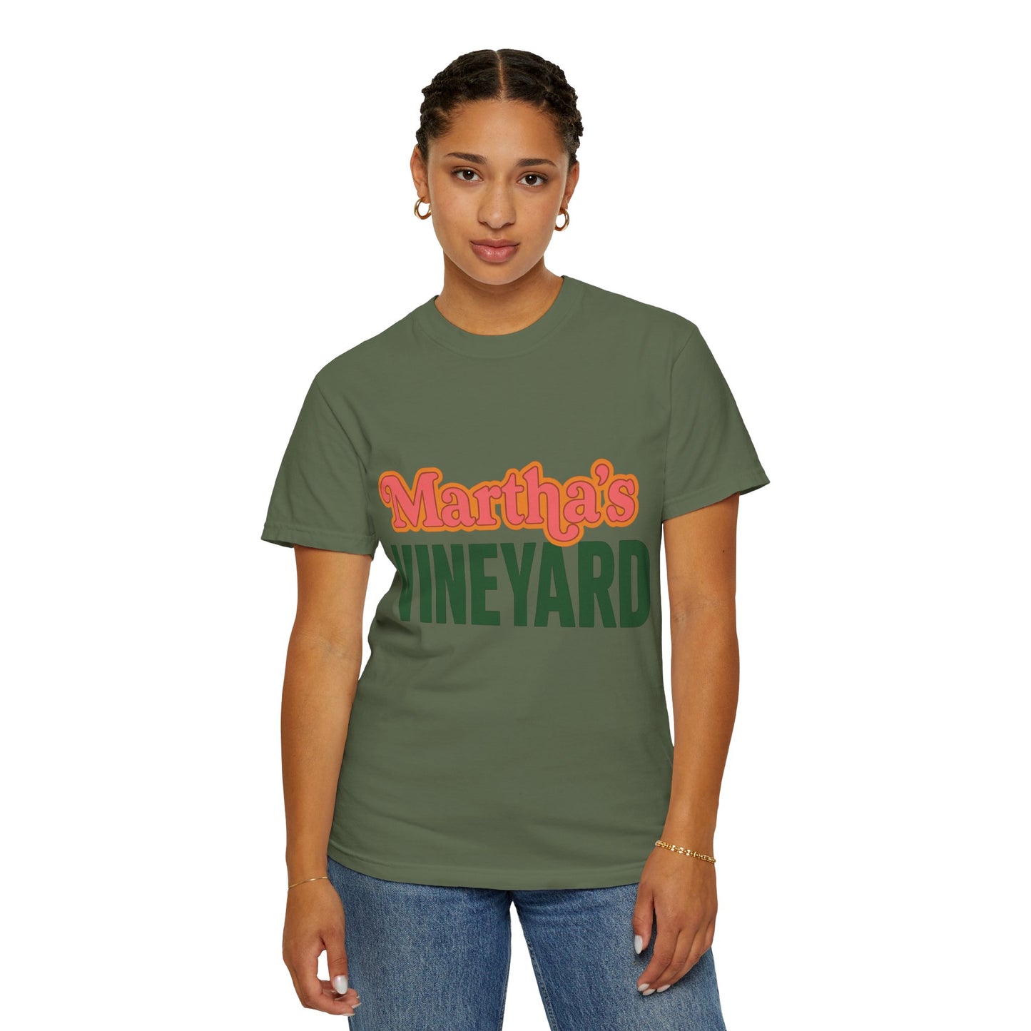 Retro Martha’s Vineyard Tee – Bold Vintage Lettering Unisex Island Shirt