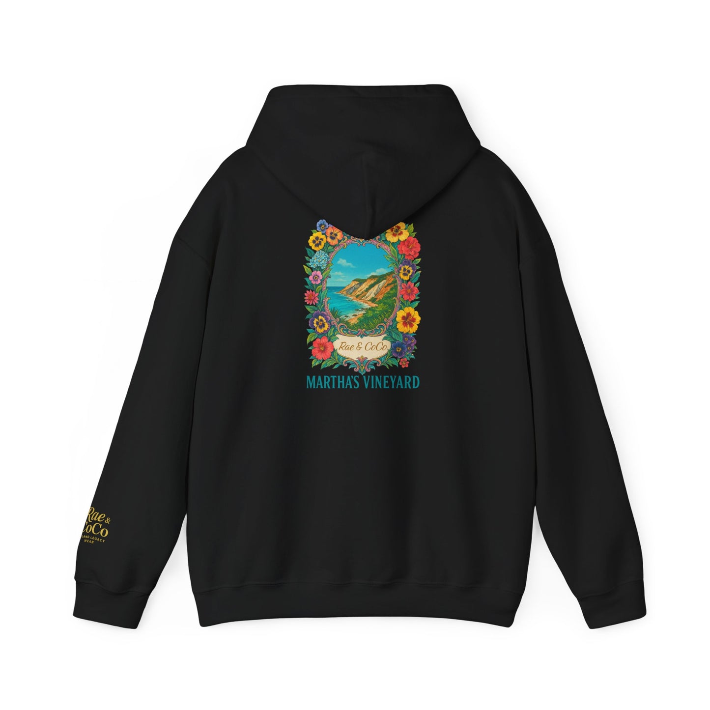 Martha's Vineyard Art Hoodie, Unisex Soft Sweatshirt, Cozy Gift for Beach Lovers, Travel Memory Apparel, Summer Vacation Wear