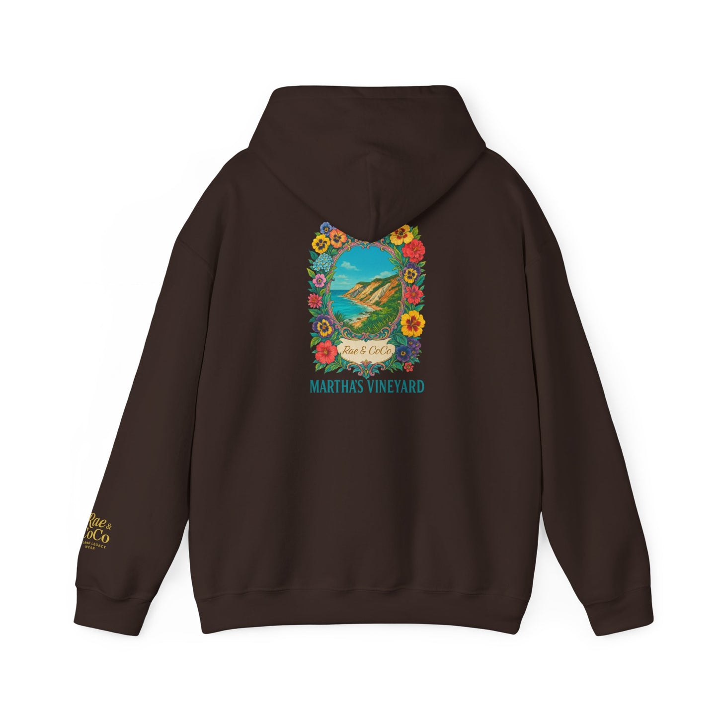Martha's Vineyard Art Hoodie, Unisex Soft Sweatshirt, Cozy Gift for Beach Lovers, Travel Memory Apparel, Summer Vacation Wear