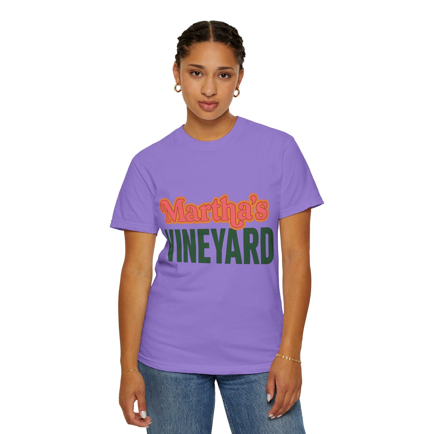 Retro Martha’s Vineyard Tee – Bold Vintage Lettering Unisex Island Shirt