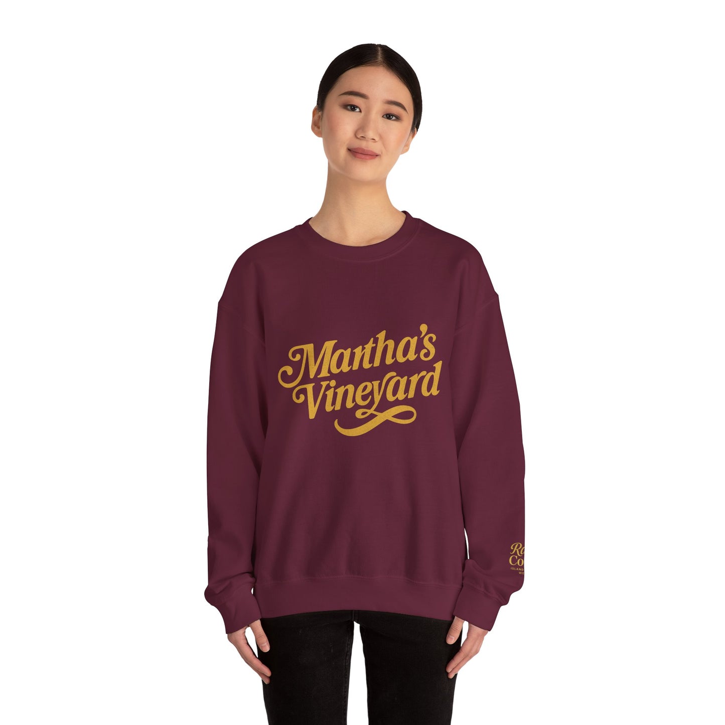 Cursive Martha’s Vineyard Crewneck Sweatshirt – Unisex Heavy Blend | Cozy Island Style