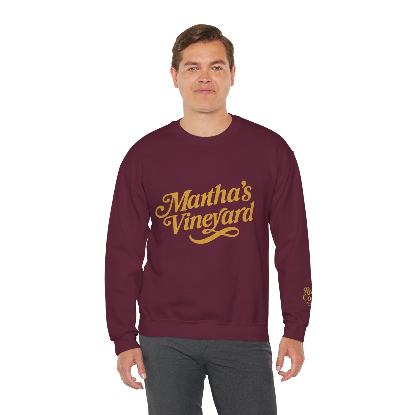 Cursive Martha’s Vineyard Crewneck Sweatshirt – Unisex Heavy Blend | Cozy Island Style