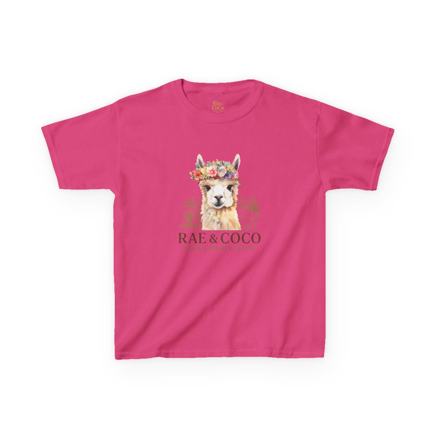 Kids Floral Alpaca T-Shirt – Island Legacy Wear, Black-Owned Summer Apparel, Cute Coastal Kids Tee, Martha’s Vineyard Gift