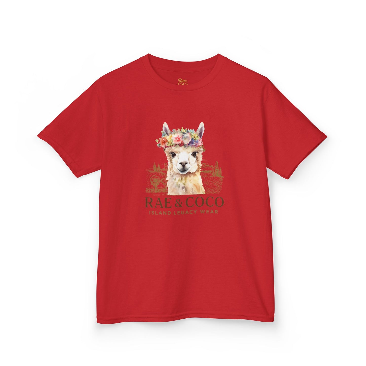Kids Floral Alpaca T-Shirt – Island Legacy Wear, Black-Owned Summer Apparel, Cute Coastal Kids Tee, Martha’s Vineyard Gift