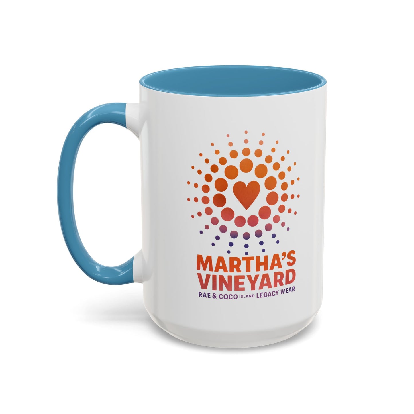 🧡💜 Heart & Dots “Martha’s Vineyard Legacy” Accent Mug (11oz & 15oz)