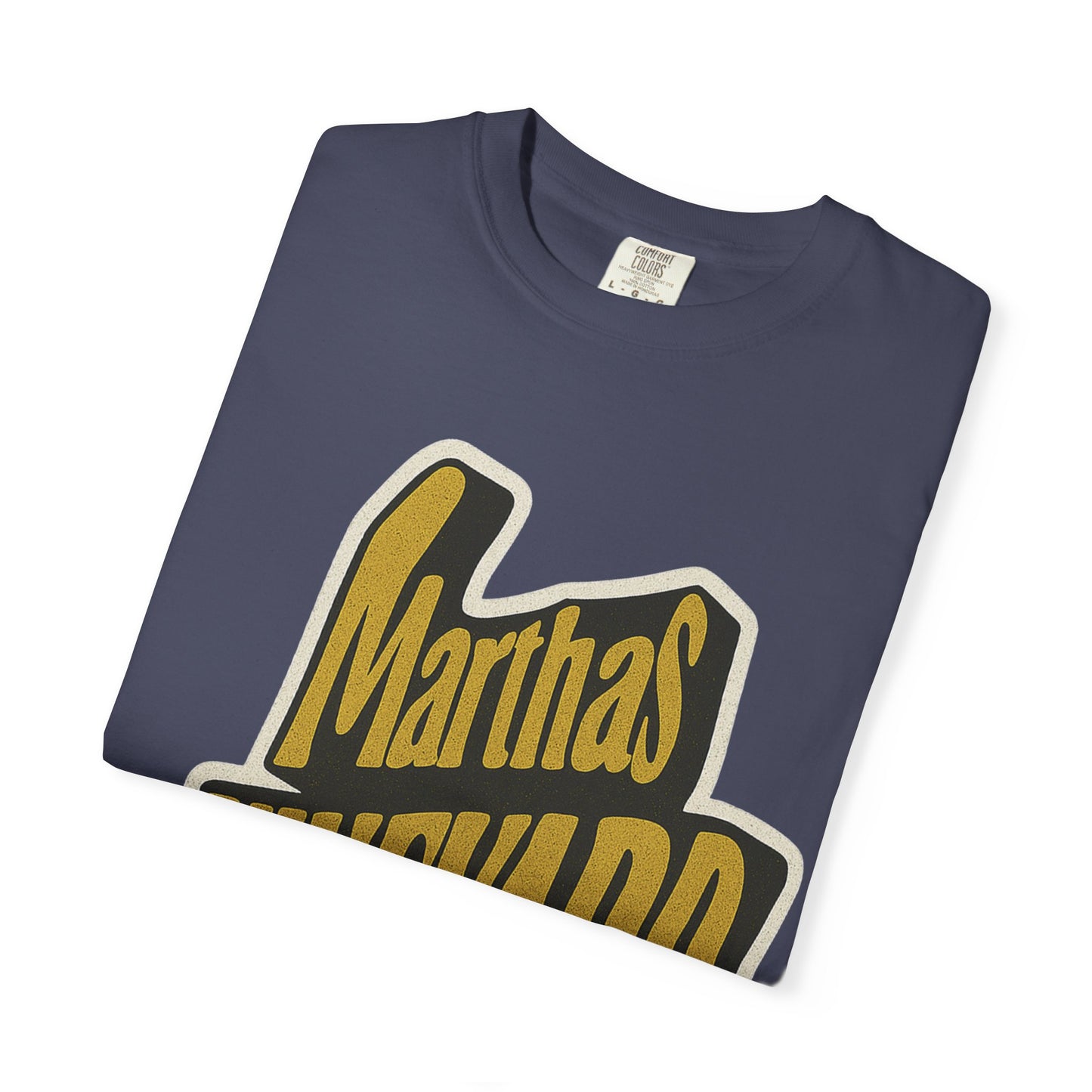 Groovy Martha’s Vineyard Tee – Retro Wavy Lettering Unisex Island Shirt