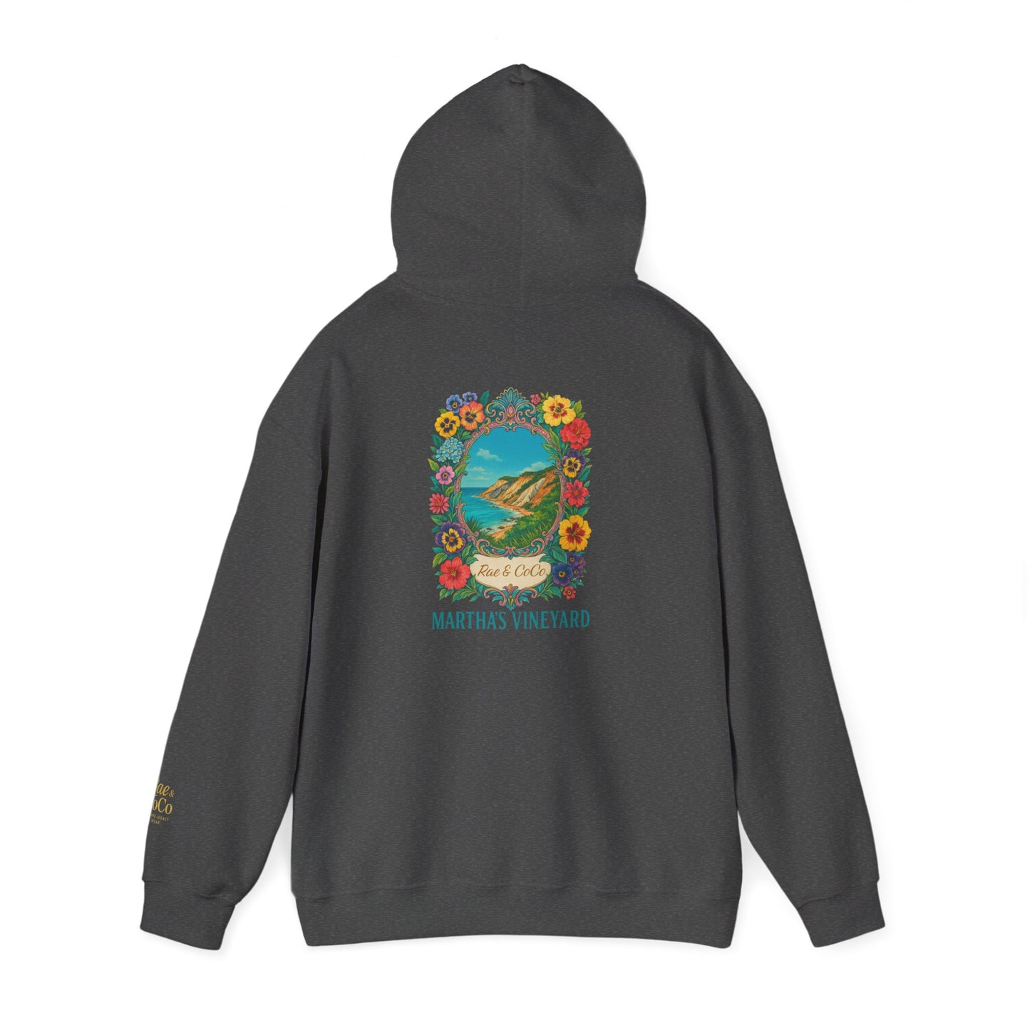 Martha's Vineyard Art Hoodie, Unisex Soft Sweatshirt, Cozy Gift for Beach Lovers, Travel Memory Apparel, Summer Vacation Wear