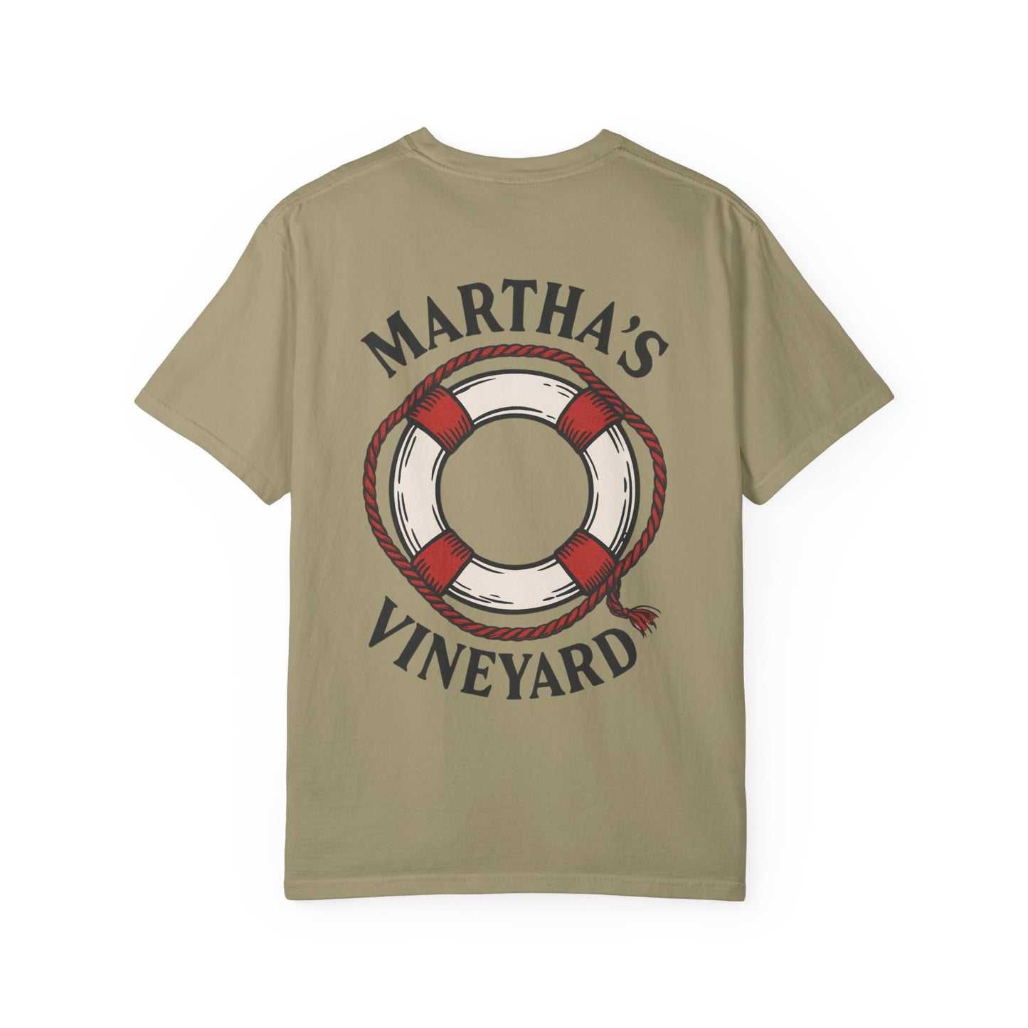 Martha’s Vineyard Lifebuoy Tee – Nautical Vintage Island Graphic Shirt