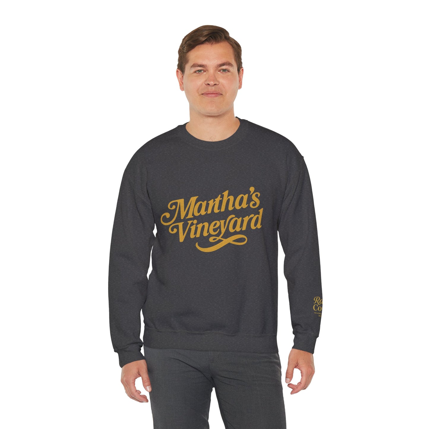 Cursive Martha’s Vineyard Crewneck Sweatshirt – Unisex Heavy Blend | Cozy Island Style