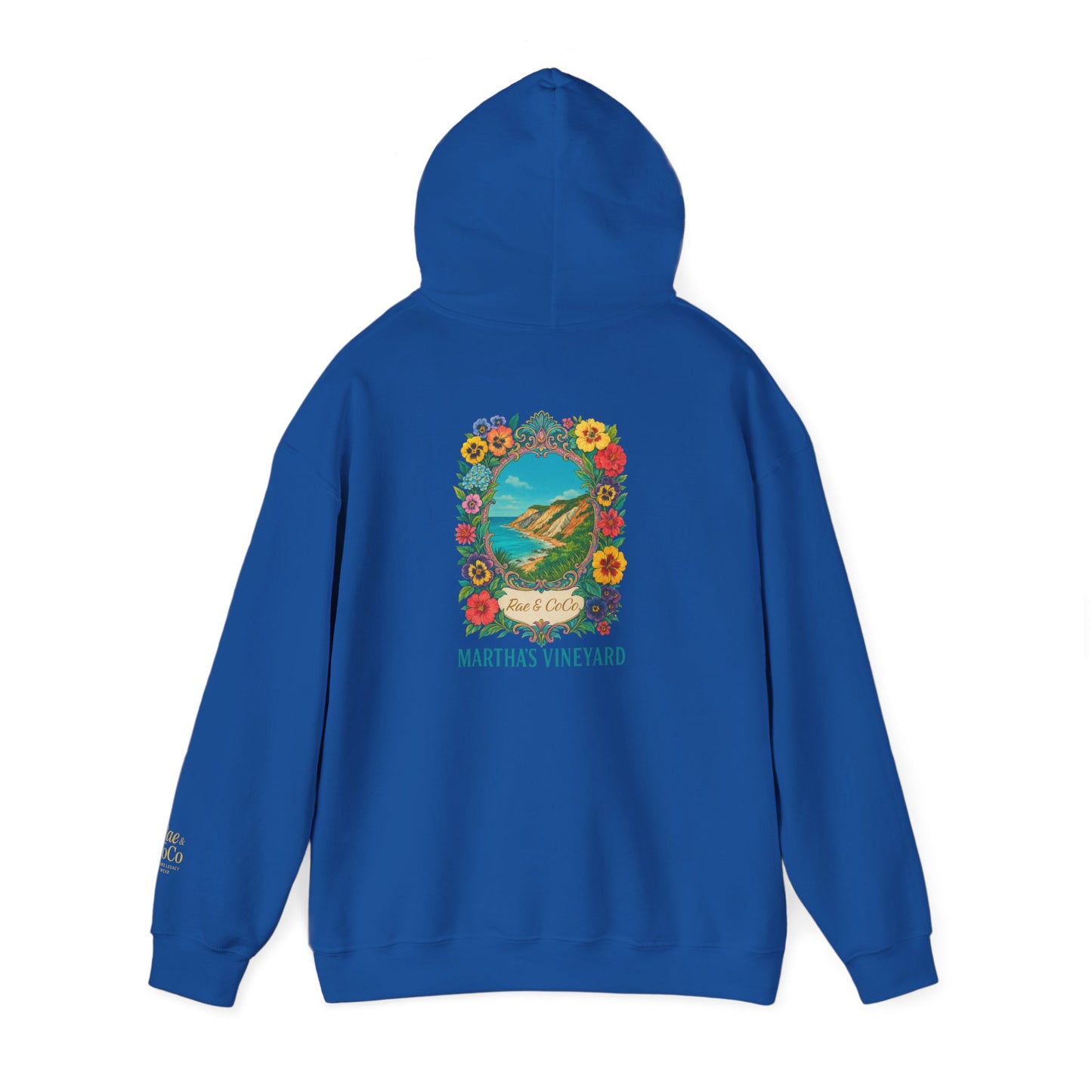 Martha's Vineyard Art Hoodie, Unisex Soft Sweatshirt, Cozy Gift for Beach Lovers, Travel Memory Apparel, Summer Vacation Wear
