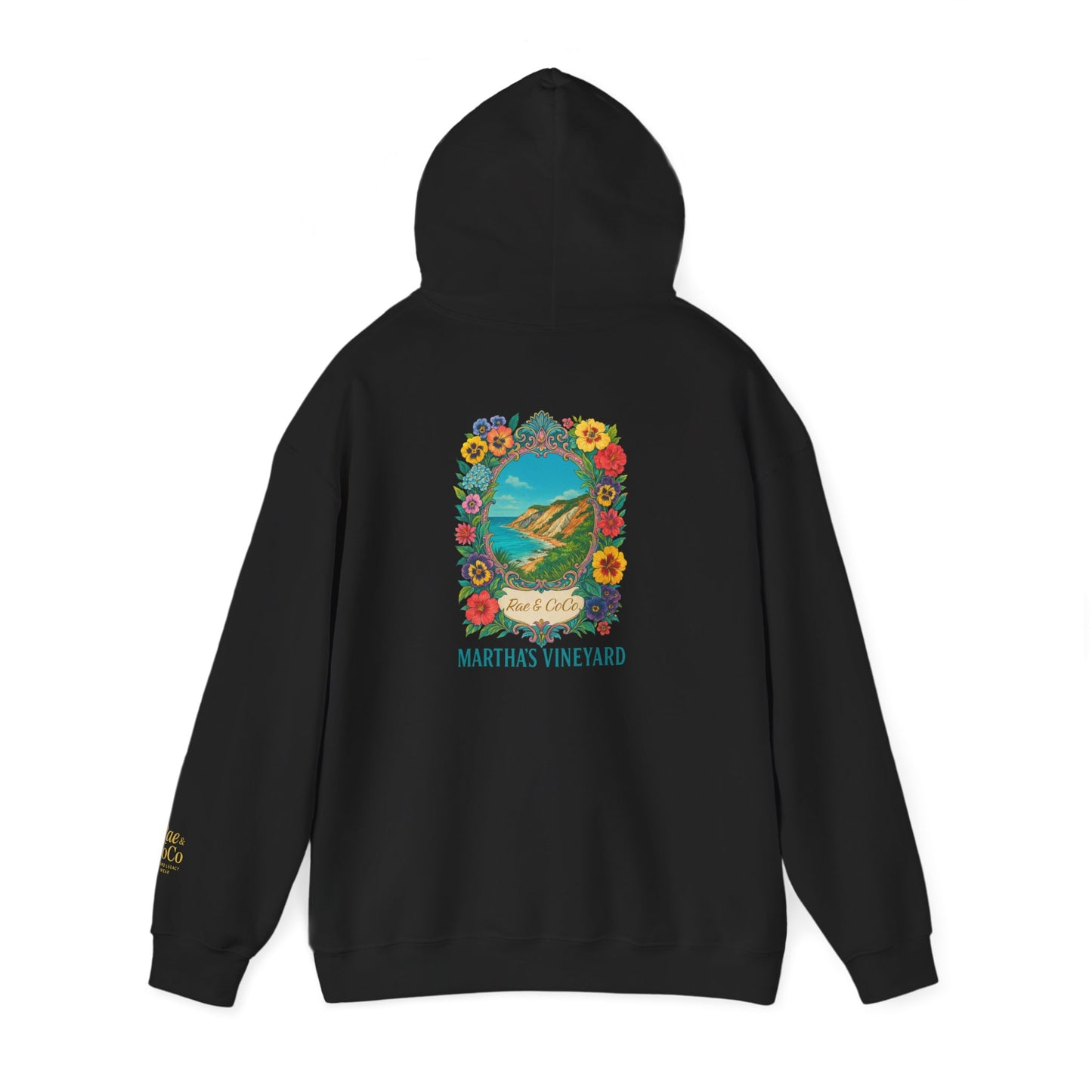 Martha's Vineyard Art Hoodie, Unisex Soft Sweatshirt, Cozy Gift for Beach Lovers, Travel Memory Apparel, Summer Vacation Wear