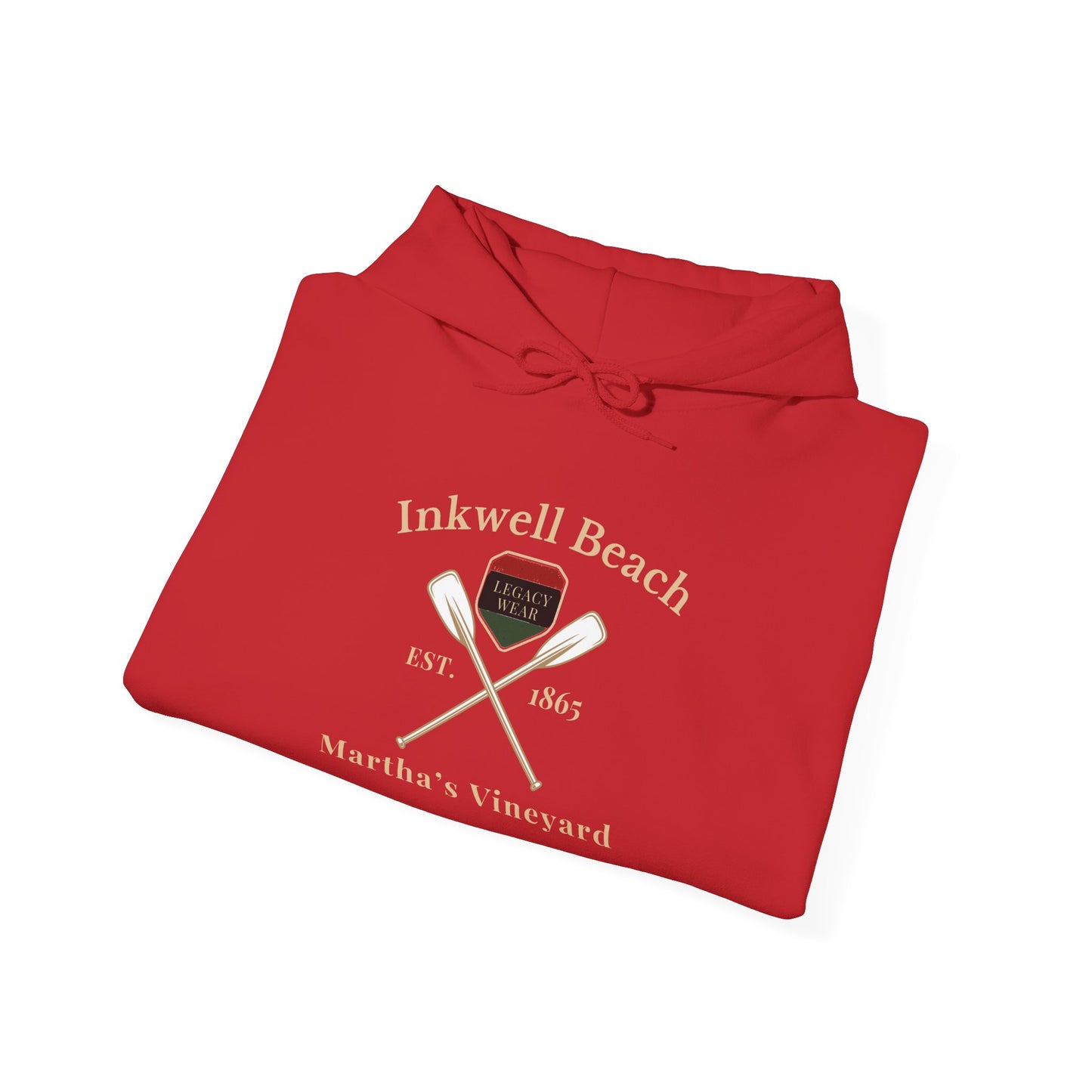 Cozy Beach Hoodie: InkWell Vineyard Design, Unisex Pullover Sweatshirt, Gift for Beach Lovers, Casual Wear, Vacation Essential