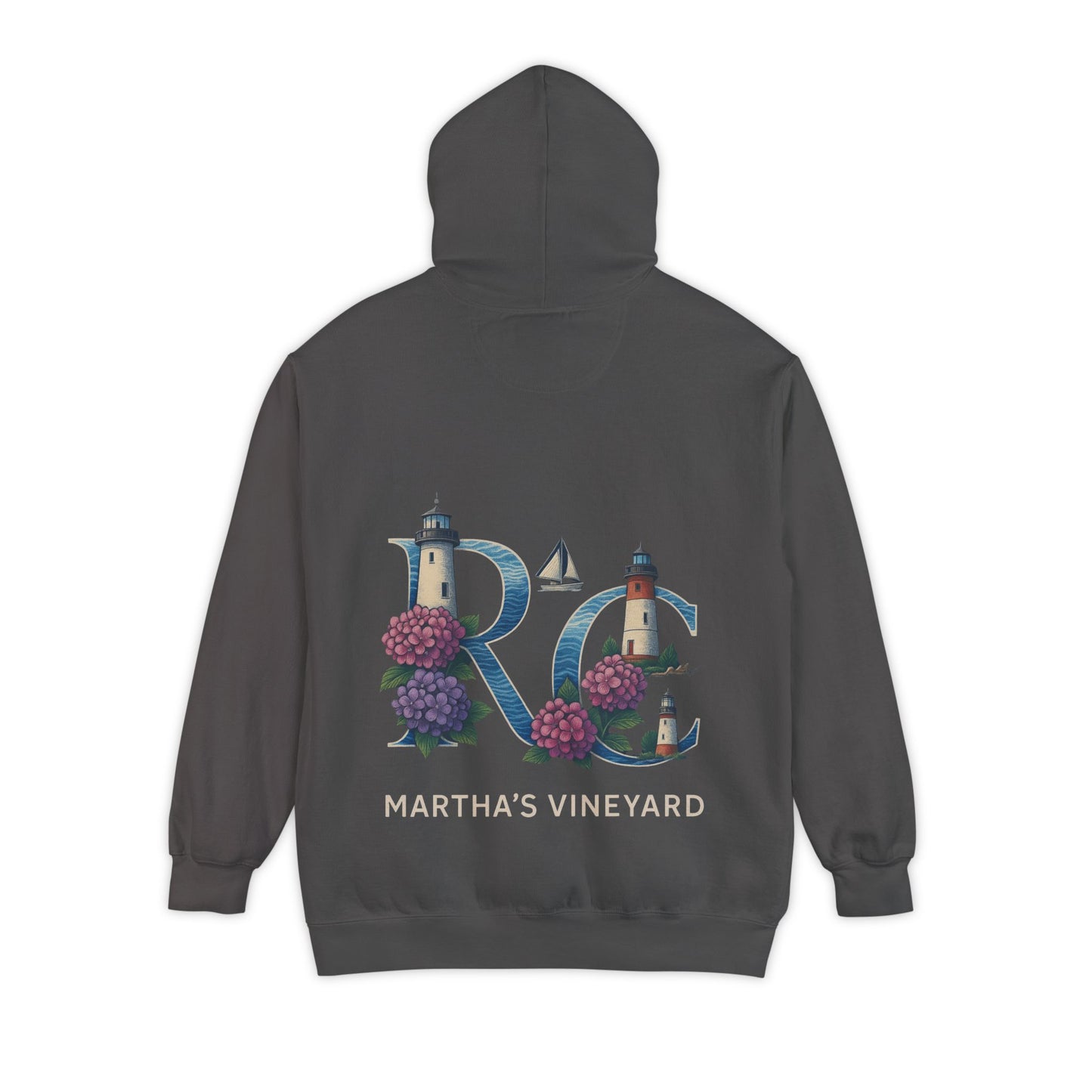 Rae & Coco Martha’s Vineyard Garment-Dyed Hoodie – Vintage Coastal Comfort, Unisex Island Style